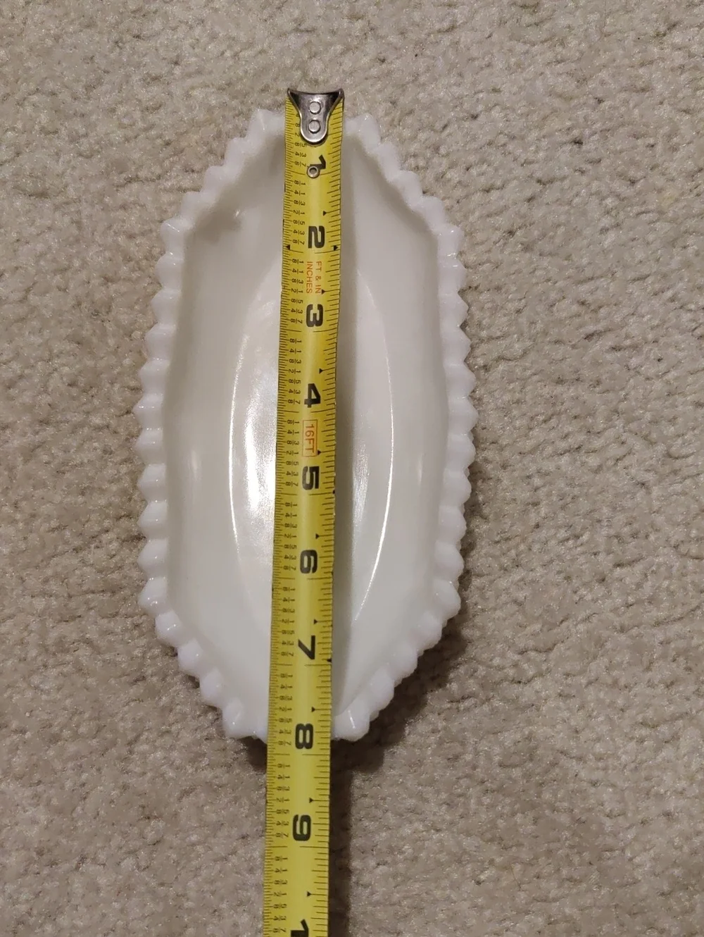 Westmoreland Milk Glass Oval Bowl 8
